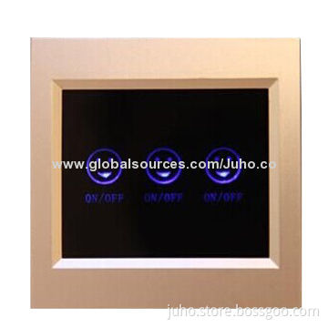 3 Gang Brushed Aluminum Intelligent Touch Switches, 110-250V AC, 50-60Hz Voltage
